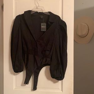 Puff sleeve body suit